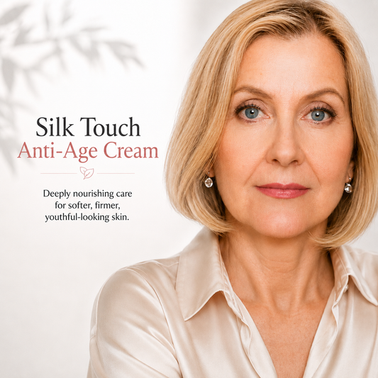 Silk Touch Anti-Age Cream by Emilia Lux for deeply nourished, firmer, smoother and more radiant-looking mature skin.