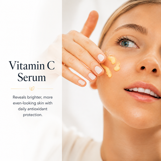 Emilia Lux Vitamin C Serum for brighter, more even-looking skin with daily antioxidant protection and a healthy radiant glow.