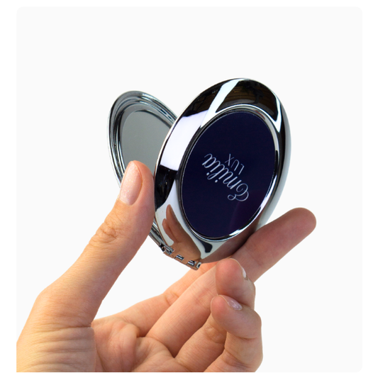 Pocket makeup mirror for everyday touch-ups, travel, and beauty routines
