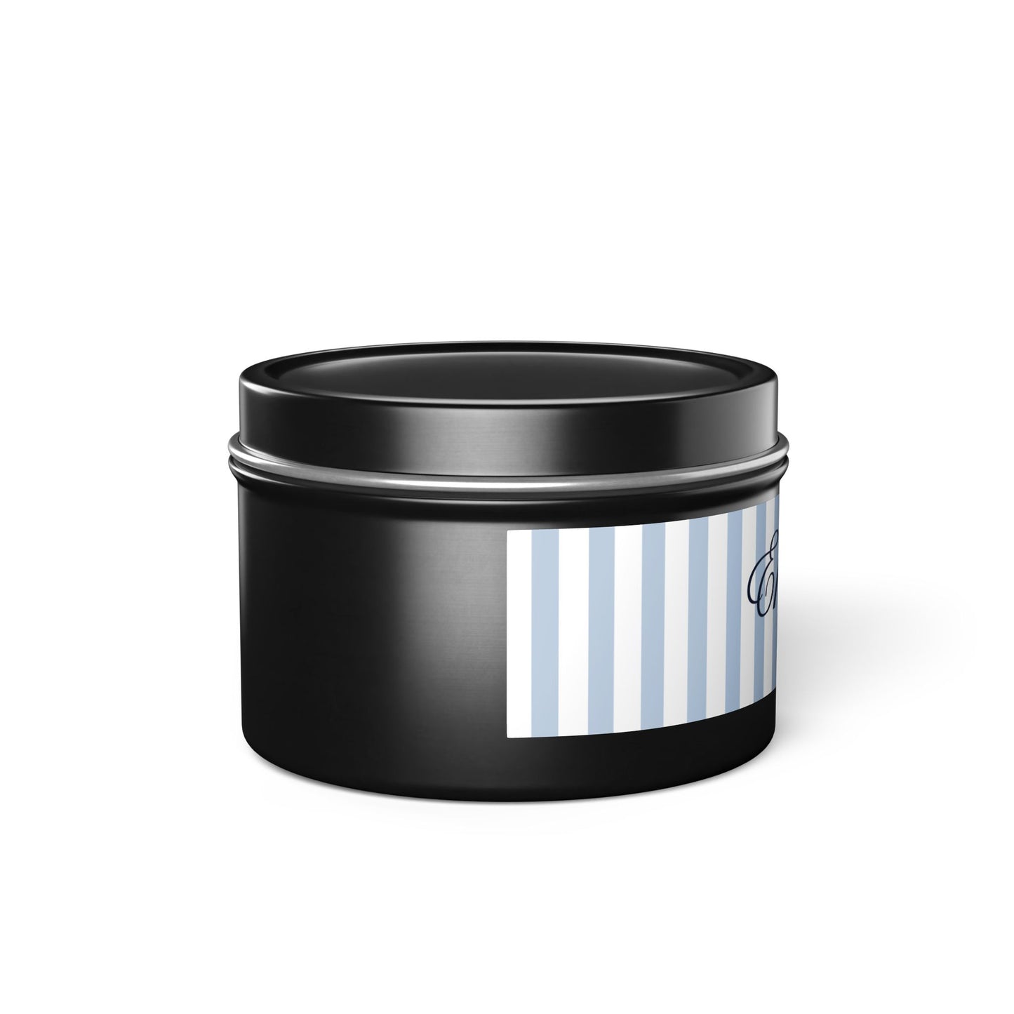 Emilia Lux Striped Tin Candle — Luxury Scented Travel Candle