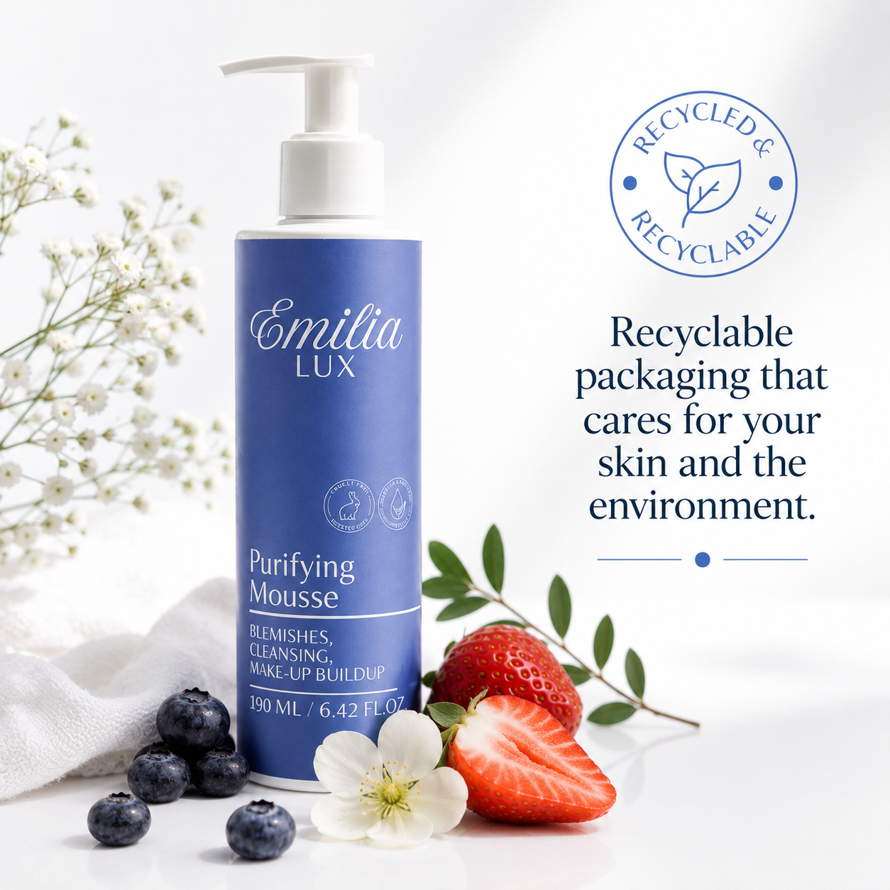 clean_beauty_face_wash
Emilia Lux Purifying Mousse Foaming Face Wash – gentle facial cleanser for removing excess oil, dirt, and buildup while keeping skin hydrated and balanced