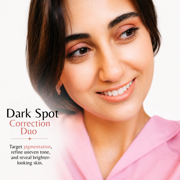 Emilia Lux targeted skincare for pigmentation and uneven skin tone, helping reveal a brighter, more even-looking complexion.