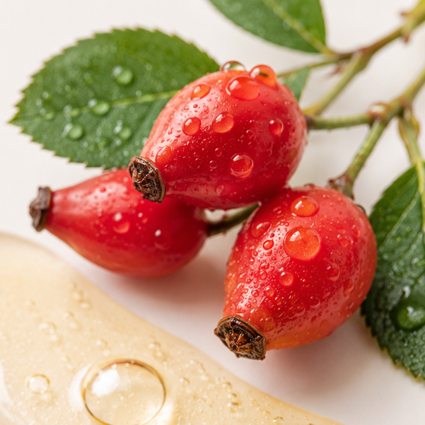 Rosehip seed oil skincare ingredient for brightening, dark spots, and radiant-looking skin