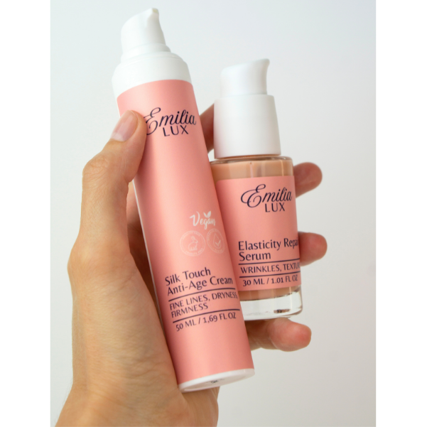 Skincare duo for wrinkle care, skin firmness, and deep hydration